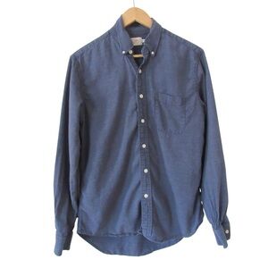 Faherty Blue Button-Down Shirt